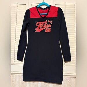 FUBU/PUMA Black and Red V-Neck Dress! Womens size small